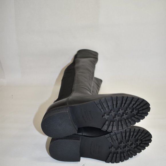 Blondo Presto Waterproof Knee Hi Boot Black Leather 8 B6718 - Picture 7 of 7